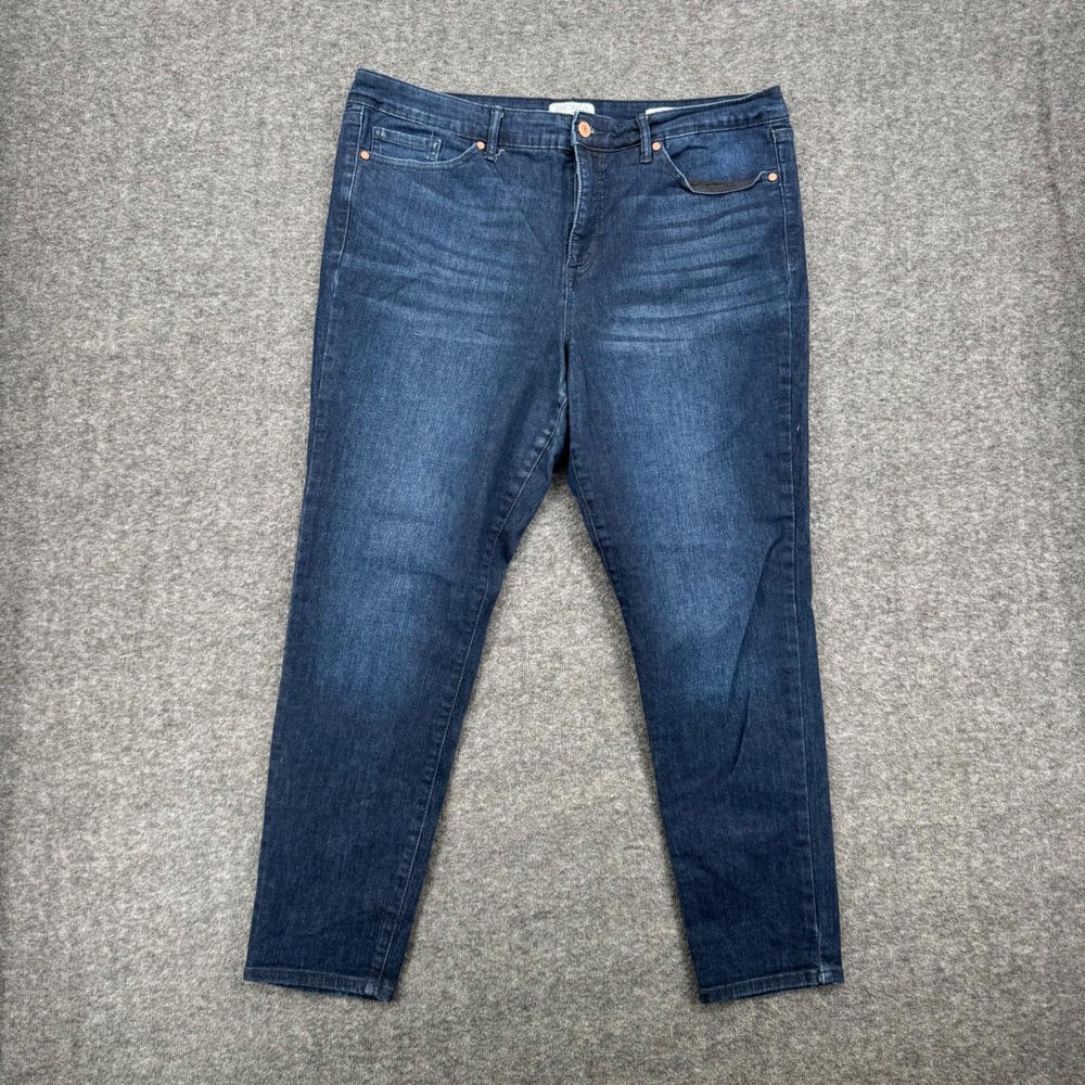 Sofia Jeans by Sofia Vergara Womens Skinny Ankle Dark Wash Denim Size 16 Crop